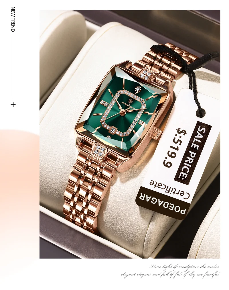 Orologio da Polso Donna Quarzo Quadrante Acciaio Inossidabile Classico Elegante