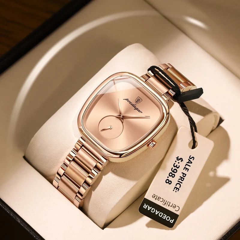 Damen Armbanduhr Armband Uhren Luxus Quarz Uhr Silber Gold Business Quarzuhr