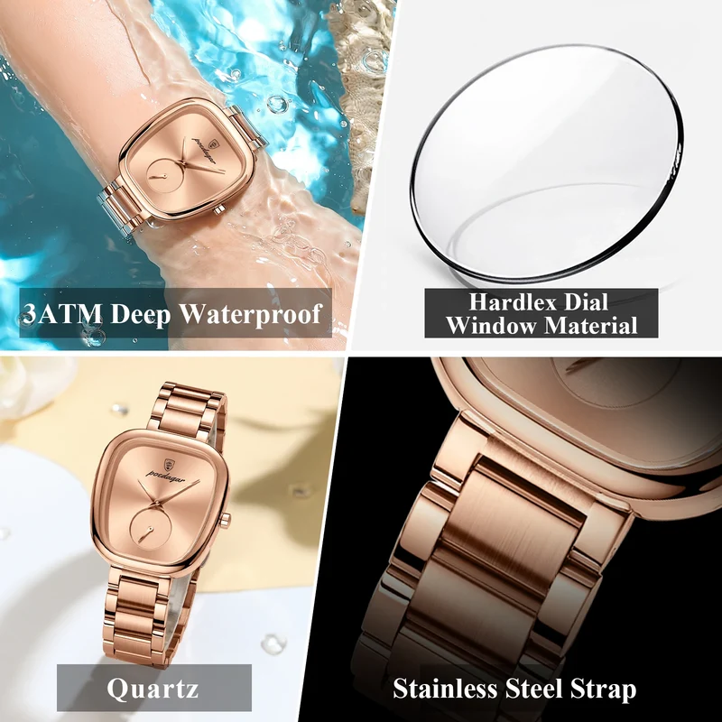 Damen Armbanduhr Armband Uhren Luxus Quarz Uhr Silber Gold Business Quarzuhr
