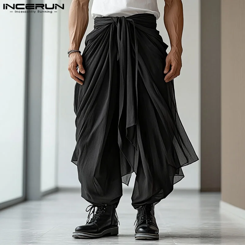 Pantaloni Uomo Fitness Pants Turca Etnici Kilt Sarouel Harem Aladin Leggings