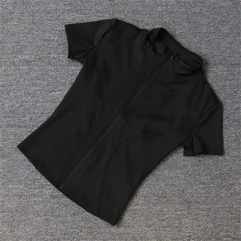 Damen kurze Sportjacke Sweatshirt Fitness Gym Jacke Yogajacke Yoga Sportswear