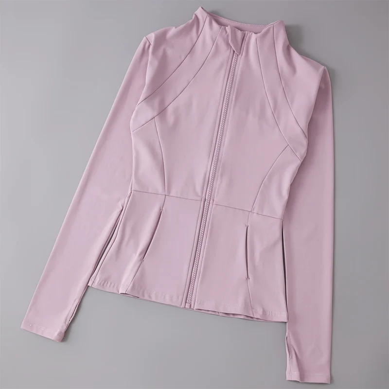 Damen kurze Sportjacke Sweatshirt Fitness Gym Jacke Yogajacke Yoga Sportswear