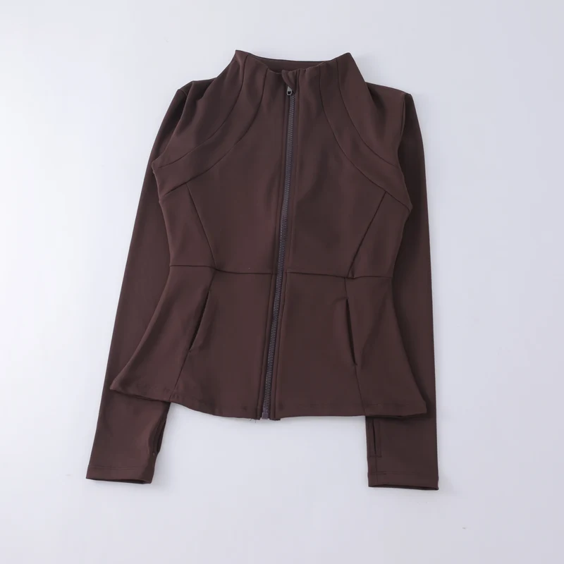 Damen kurze Sportjacke Sweatshirt Fitness Gym Jacke Yogajacke Yoga Sportswear