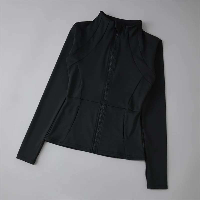 Damen kurze Sportjacke Sweatshirt Fitness Gym Jacke Yogajacke Yoga Sportswear