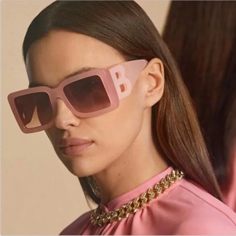 Damen Sonnenbrille Designer Luxus Brille Quadratische Übergröße Gläser Vintage