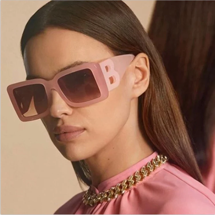 Damen Sonnenbrille Designer Luxus Brille Quadratische Übergröße Gläser Vintage
