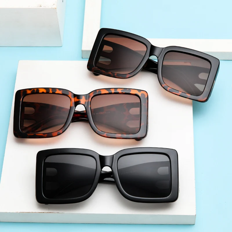 Damen Sonnenbrille Designer Luxus Brille Quadratische Übergröße Gläser Vintage