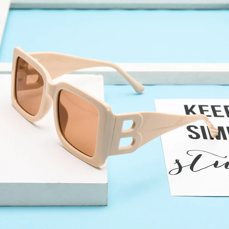 Damen Sonnenbrille Designer Luxus Brille Quadratische Übergröße Gläser Vintage