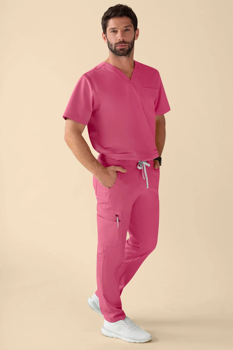 KAERE Hose Herren - gerader Saum Kurzgr. mit Beintaschen rosenholz