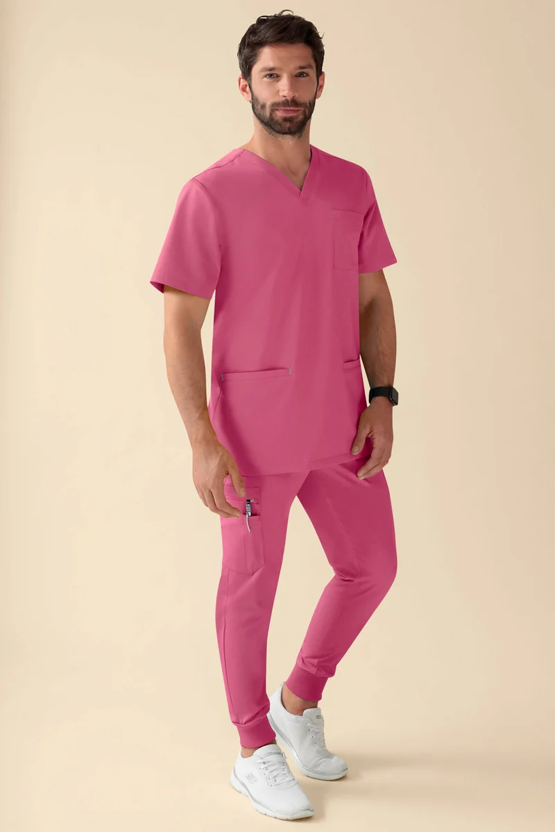 KAERE Hose Herren - Saumbündchen Kurzgr. mit Beintaschen rosenholz