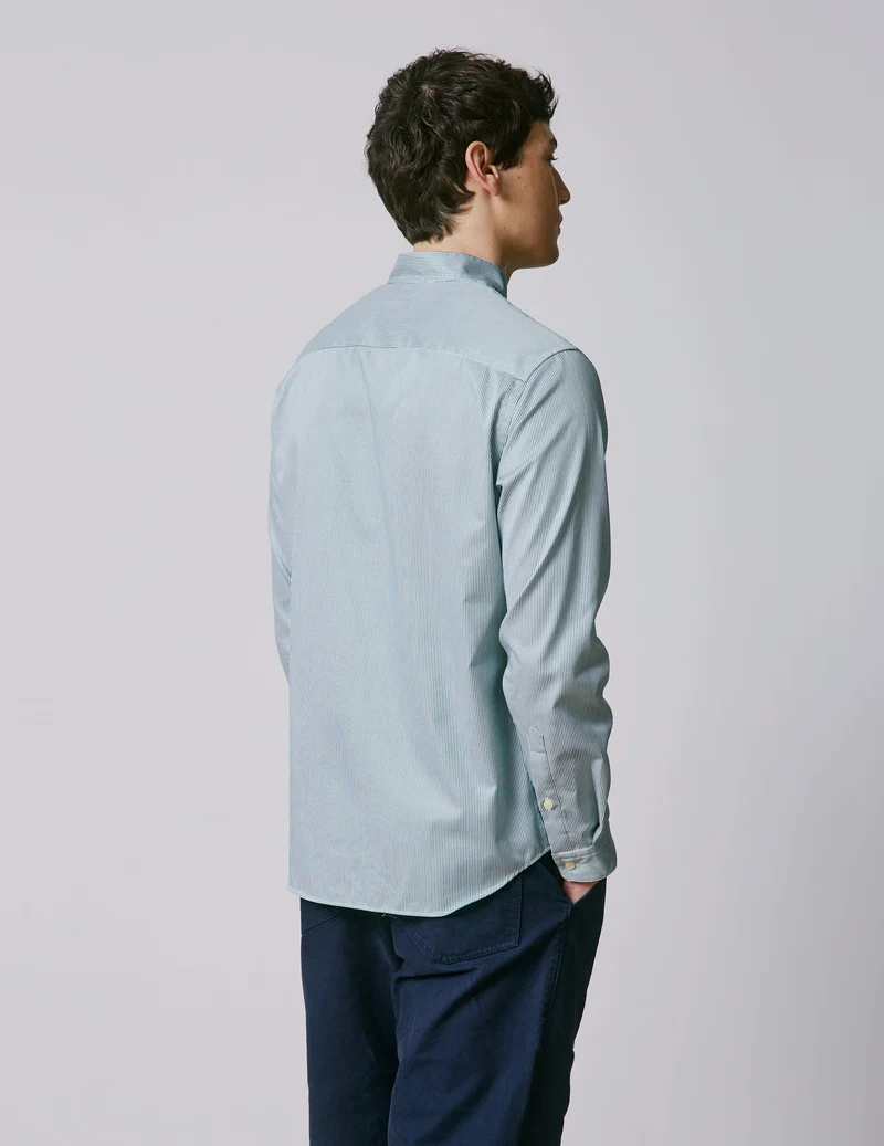 Chemise Carl Voyage rayée verte