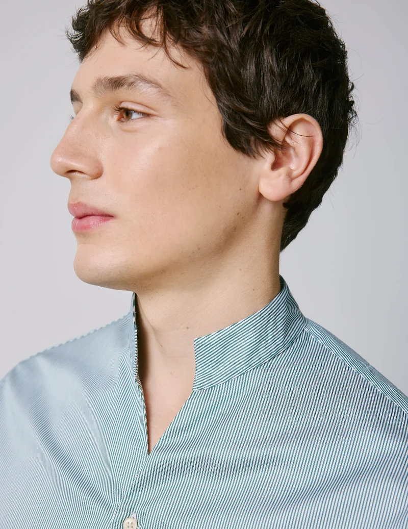 Chemise Carl Voyage rayée verte
