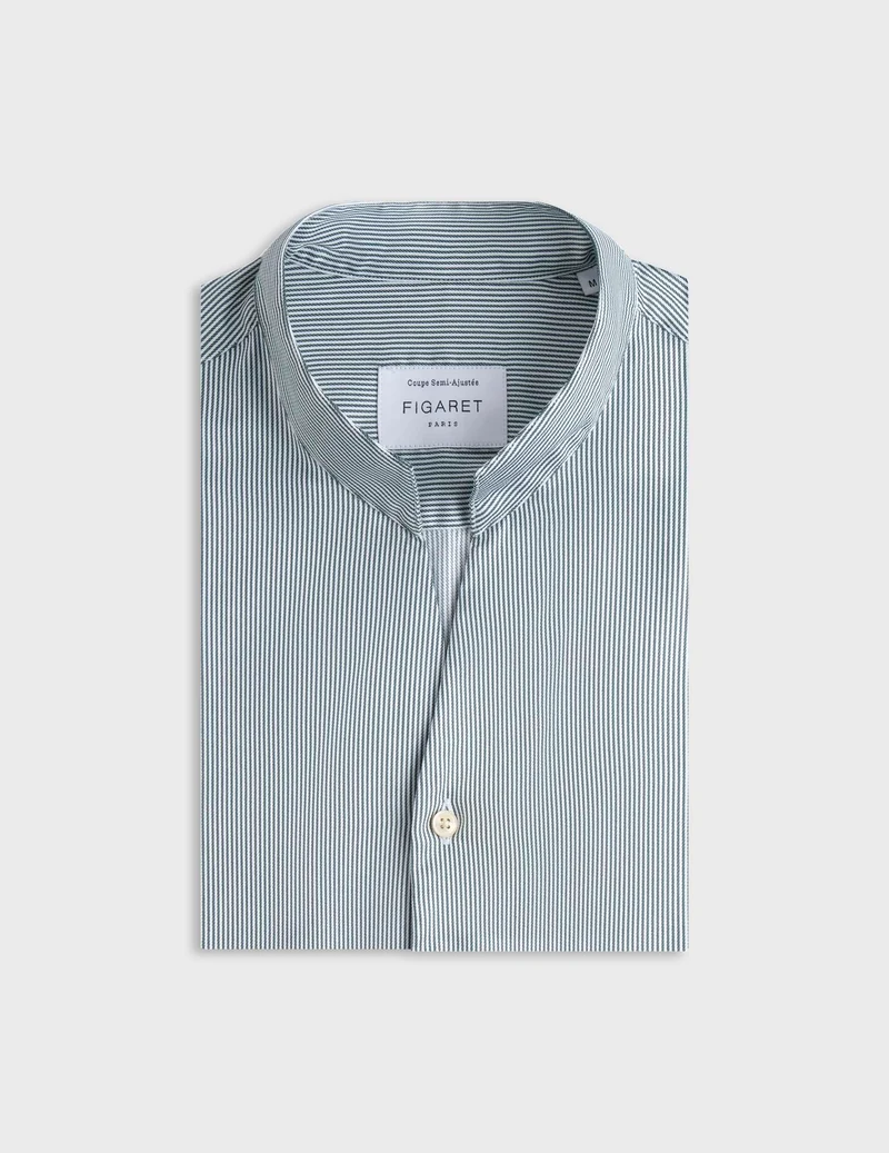 Chemise Carl Voyage rayée verte