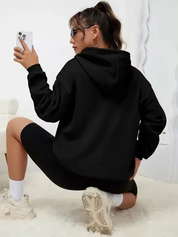 Felpa Con Cappuccio Donna Los Angeles Giacca Sportiva Hoodie Tuta Maglia Shirt