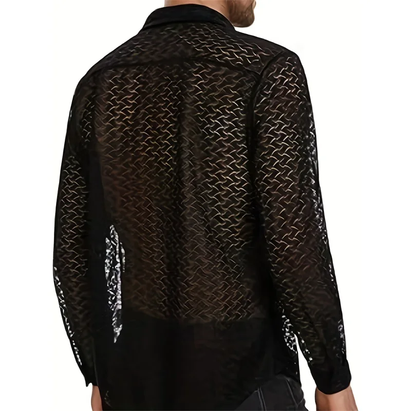 Maglietta Uomo Shirt T-Shirt Canottiera Camicia Maglia Sexy Body Trasparente Top