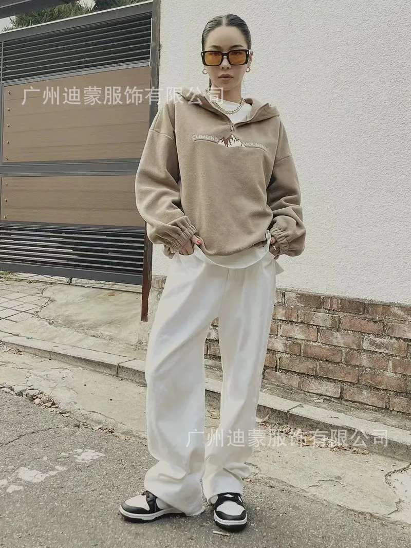 Kapuzenpullover Sweatshirt Hoodie Pulli Damen Kapuzenpulli Shirt Hoody Zip-up