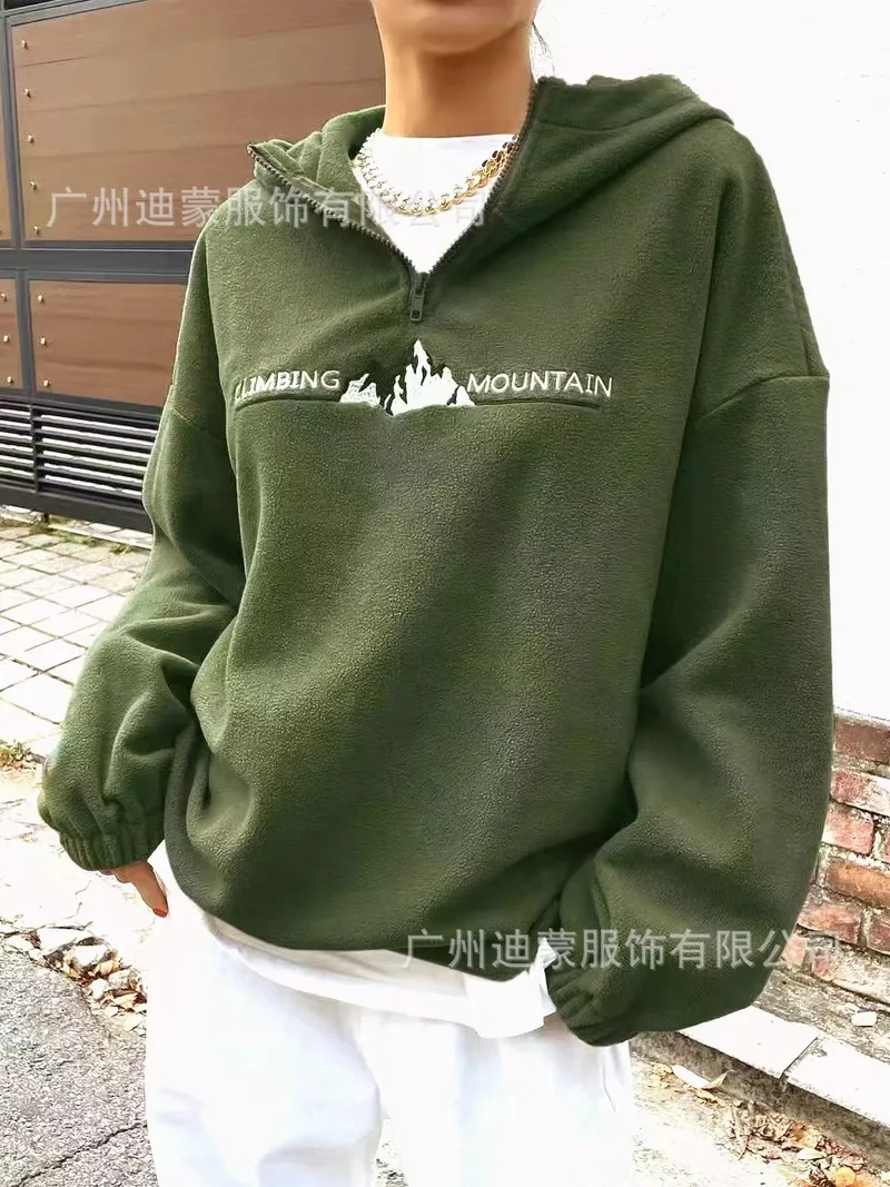 Kapuzenpullover Sweatshirt Hoodie Pulli Damen Kapuzenpulli Shirt Hoody Zip-up
