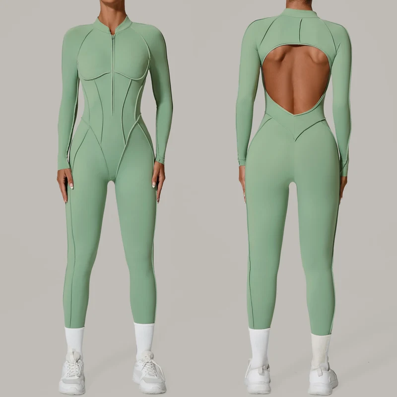 Yoga Fitness Overalls Jumpsuit Gym Stretch Leggings Jogging Anzug Top Push Up