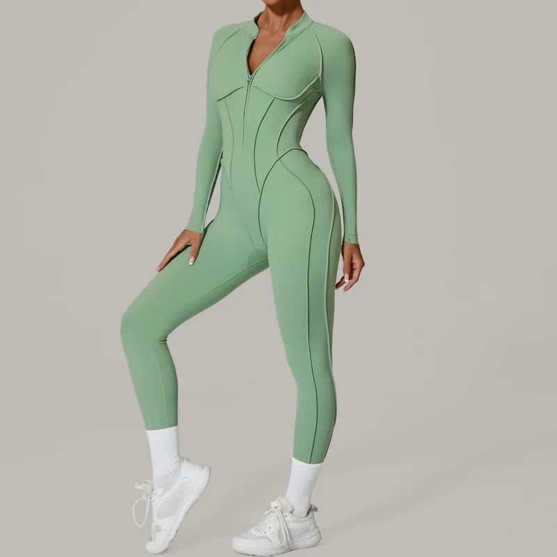 Yoga Fitness Overalls Jumpsuit Gym Stretch Leggings Jogging Anzug Top Push Up