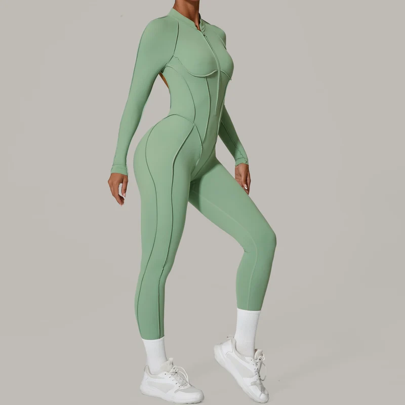 Yoga Fitness Overalls Jumpsuit Gym Stretch Leggings Jogging Anzug Top Push Up