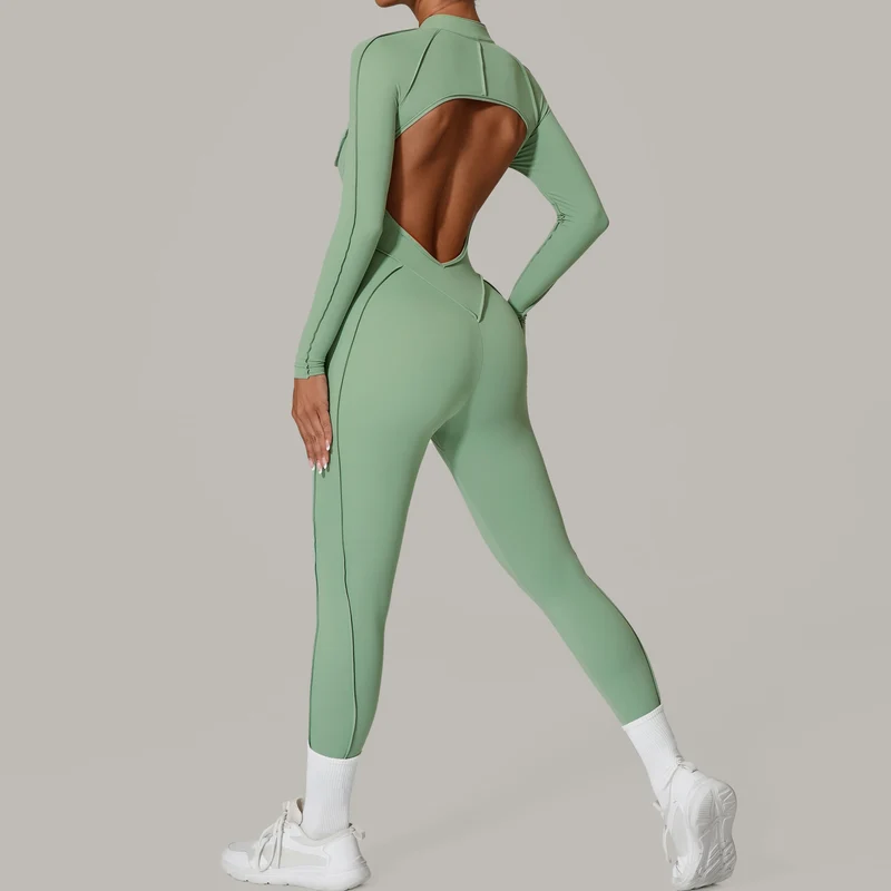 Yoga Fitness Overalls Jumpsuit Gym Stretch Leggings Jogging Anzug Top Push Up