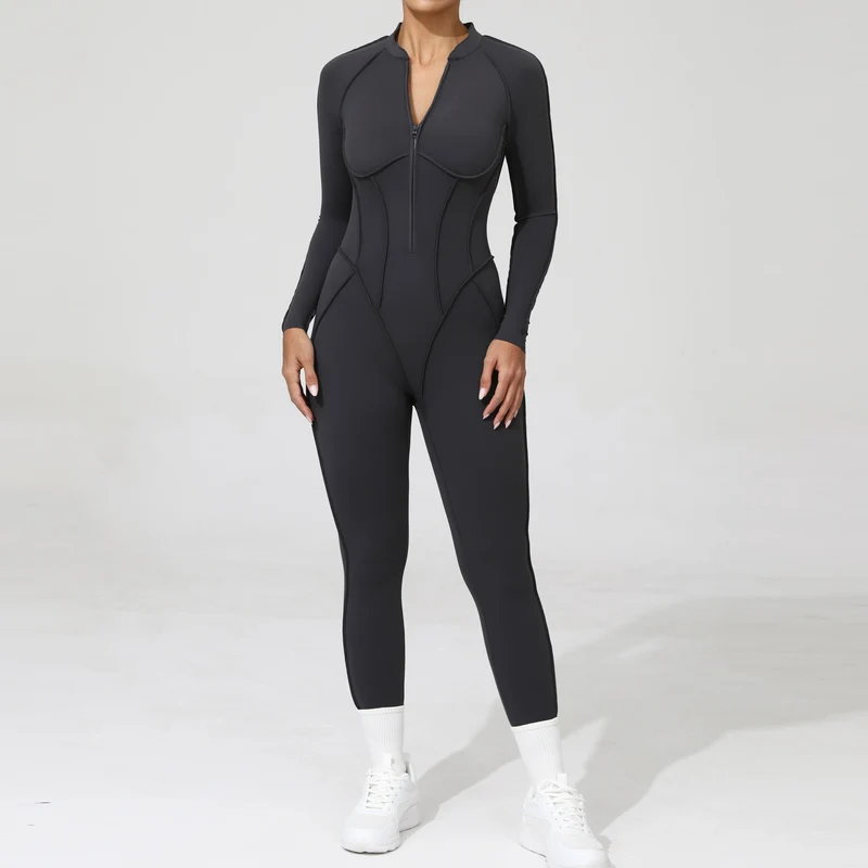 Yoga Fitness Overalls Jumpsuit Gym Stretch Leggings Jogging Anzug Top Push Up