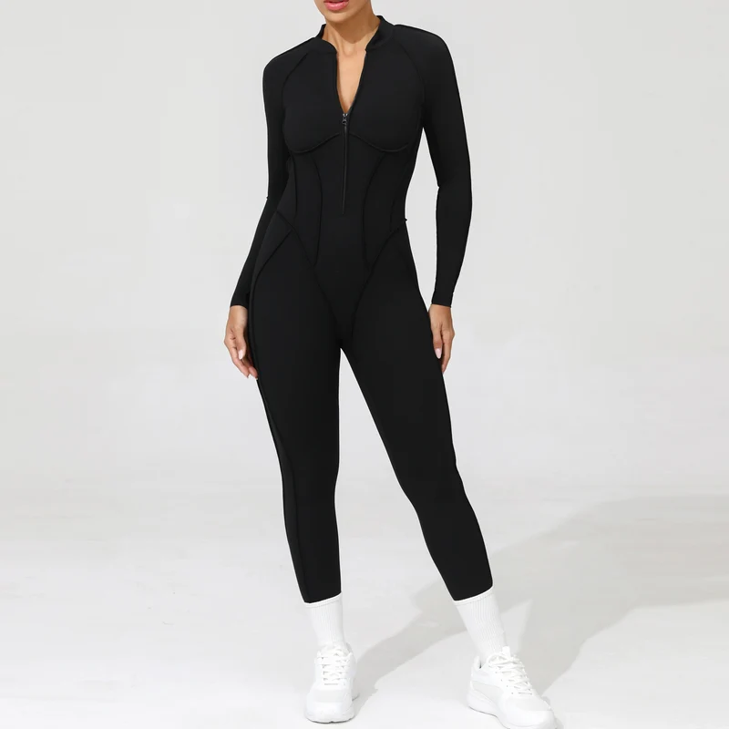 Yoga Fitness Overalls Jumpsuit Gym Stretch Leggings Jogging Anzug Top Push Up