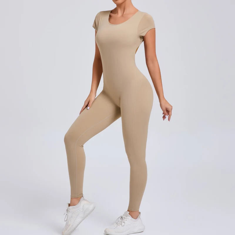 Tuta intera Sportiva Donna Rompers Pantaloni Yoga Palestra Sexy Jumpsuit Tutina