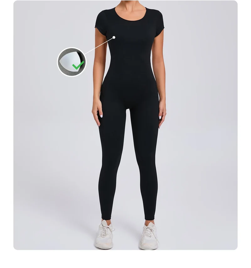 Tuta intera Sportiva Donna Rompers Pantaloni Yoga Palestra Sexy Jumpsuit Tutina