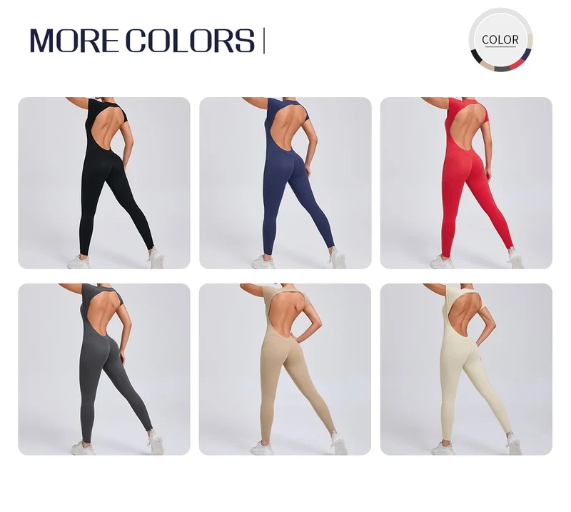 Tuta intera Sportiva Donna Rompers Pantaloni Yoga Palestra Sexy Jumpsuit Tutina