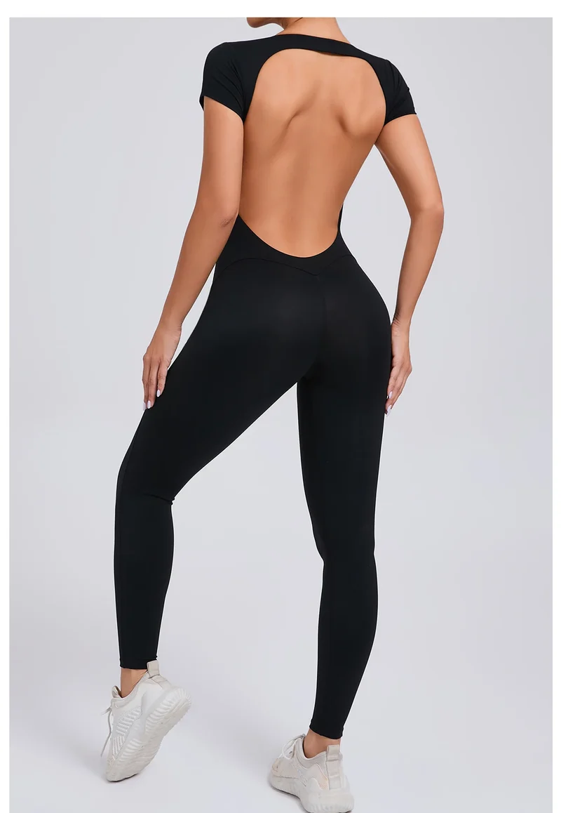 Tuta intera Sportiva Donna Rompers Pantaloni Yoga Palestra Sexy Jumpsuit Tutina