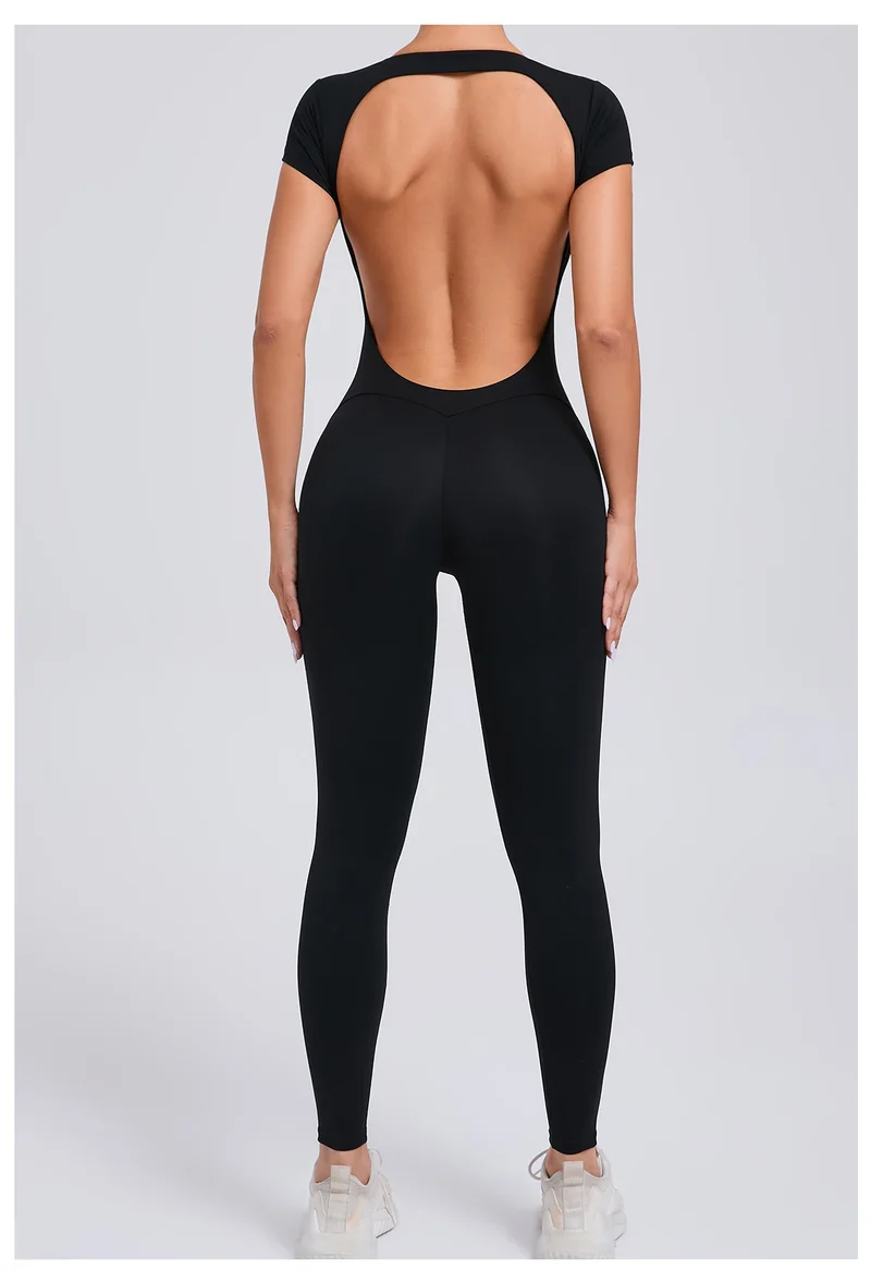 Tuta intera Sportiva Donna Rompers Pantaloni Yoga Palestra Sexy Jumpsuit Tutina