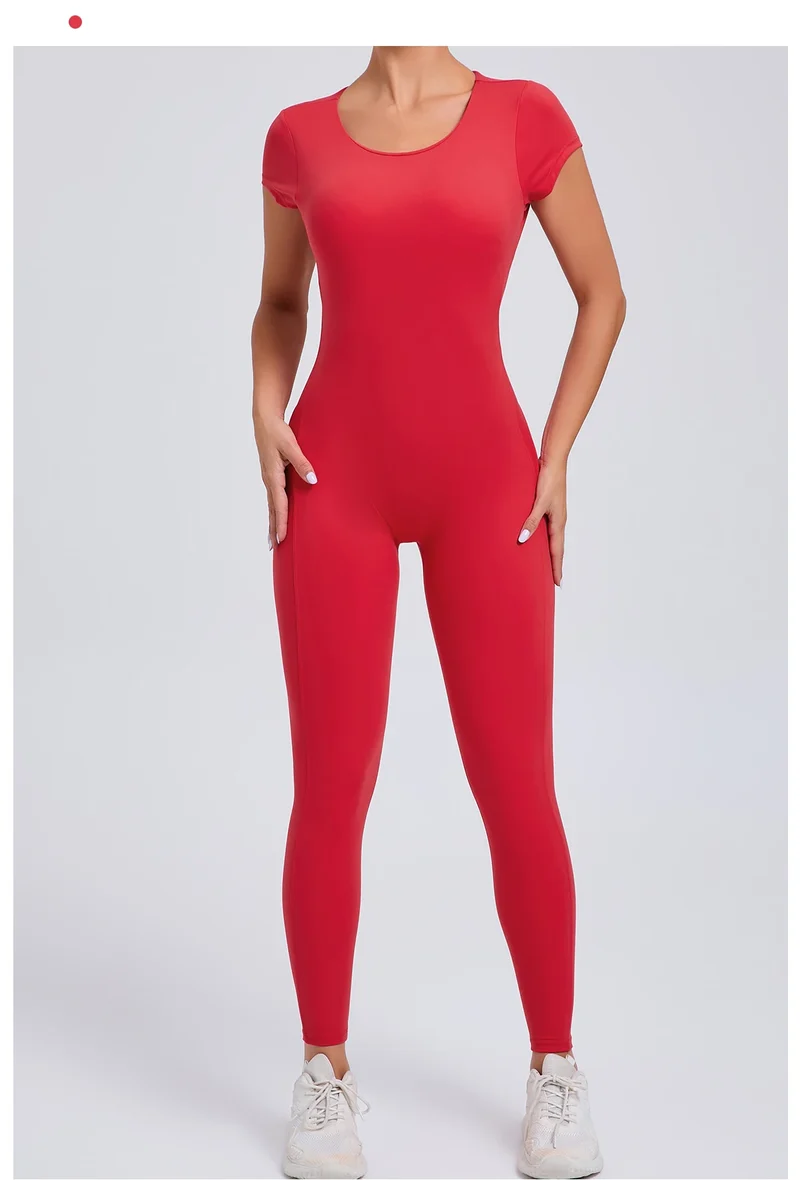 Tuta intera Sportiva Donna Rompers Pantaloni Yoga Palestra Sexy Jumpsuit Tutina