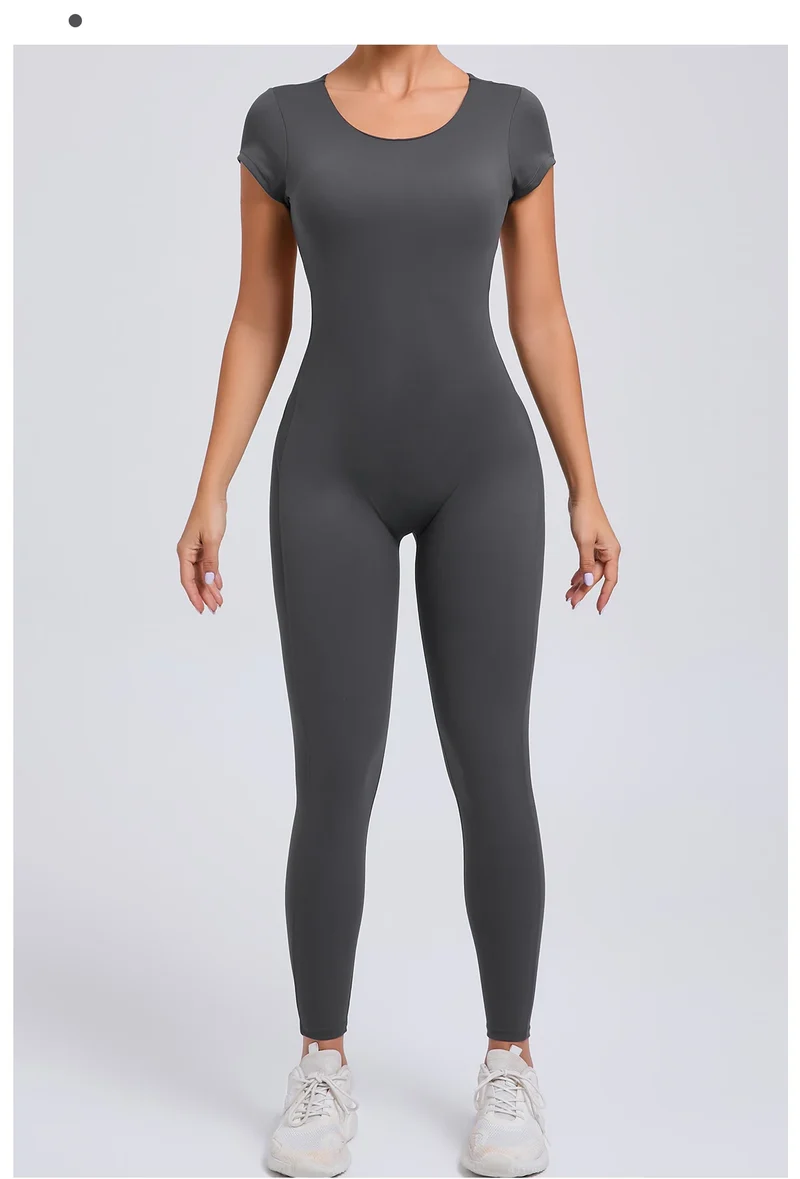 Tuta intera Sportiva Donna Rompers Pantaloni Yoga Palestra Sexy Jumpsuit Tutina