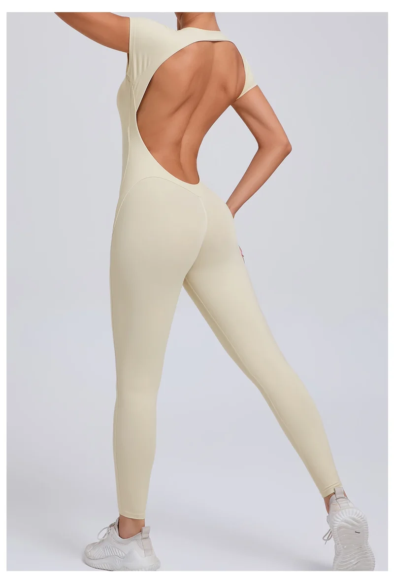 Tuta intera Sportiva Donna Rompers Pantaloni Yoga Palestra Sexy Jumpsuit Tutina