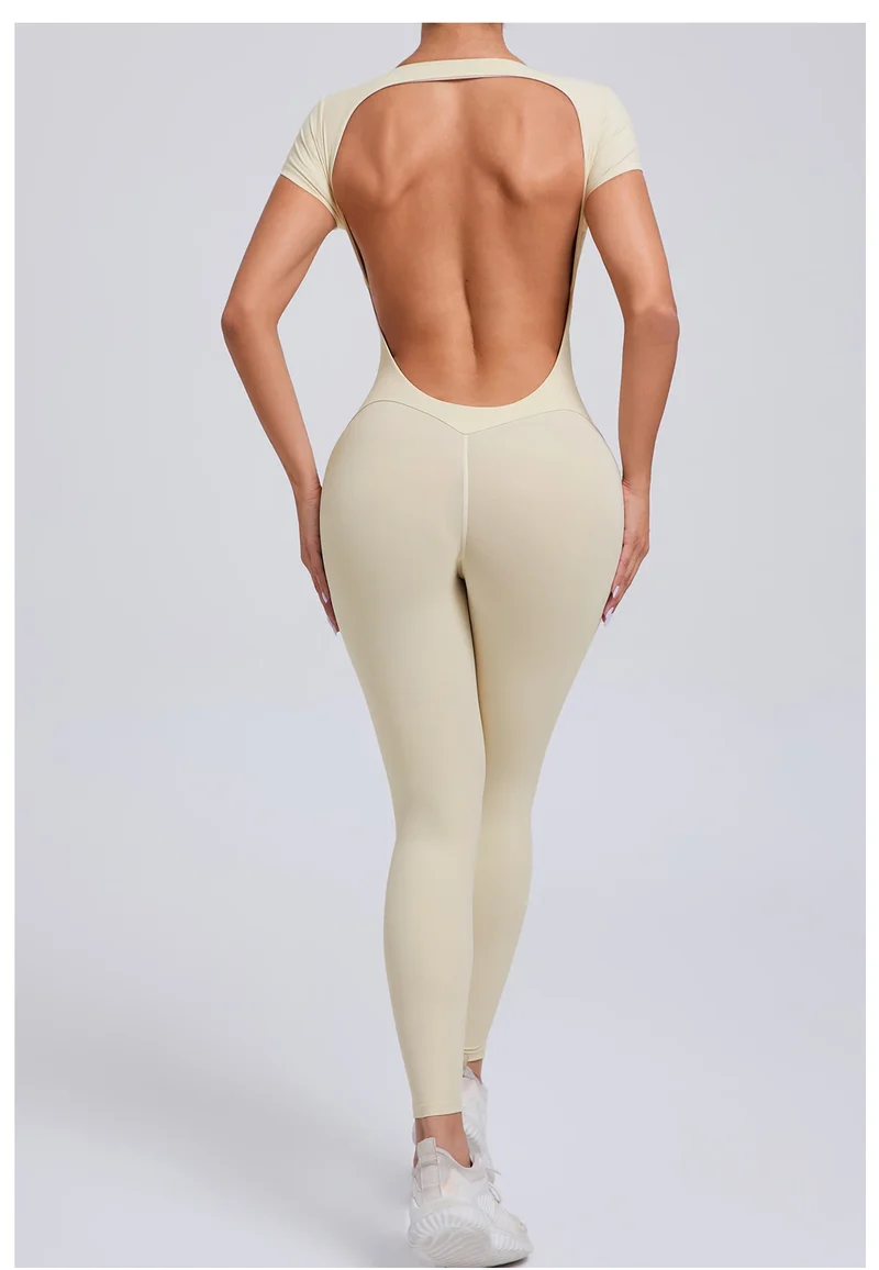 Tuta intera Sportiva Donna Rompers Pantaloni Yoga Palestra Sexy Jumpsuit Tutina