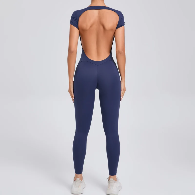Tuta intera Sportiva Donna Rompers Pantaloni Yoga Palestra Sexy Jumpsuit Tutina