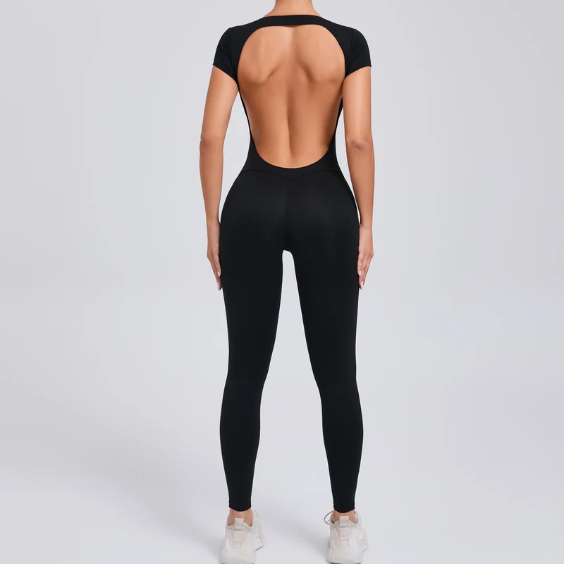 Tuta intera Sportiva Donna Rompers Pantaloni Yoga Palestra Sexy Jumpsuit Tutina