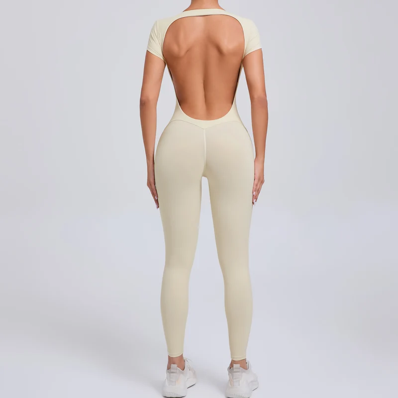 Tuta intera Sportiva Donna Rompers Pantaloni Yoga Palestra Sexy Jumpsuit Tutina