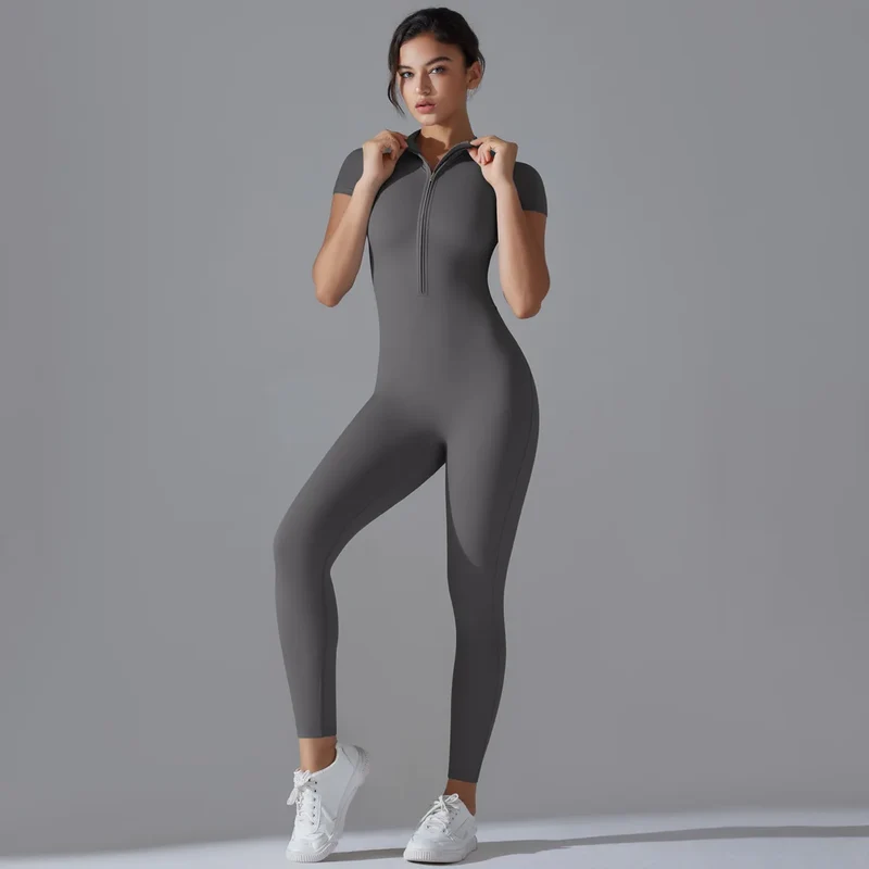 Tuta intera Sportiva Donna Rompers Pantaloni Yoga Palestra Sexy Jumpsuit Tutina
