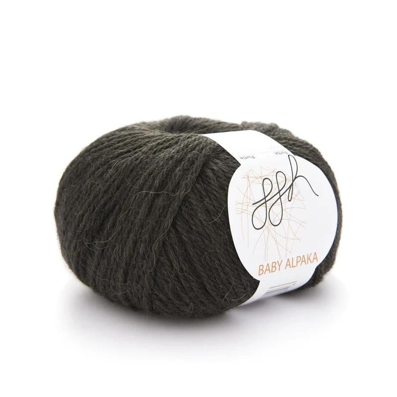 ggh Baby Alpaka Farbe | 100% Baby Alpaka Wolle | 100m/50g | 028 - Tiefdunkles Oliv