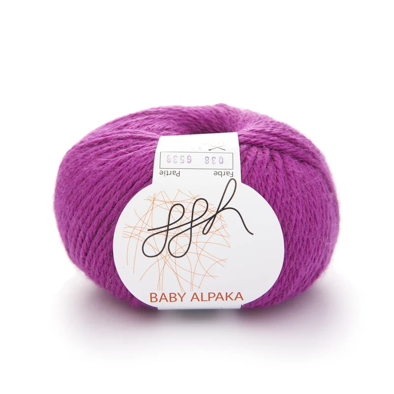 ggh Baby Alpaka Farbe | 100% Baby Alpaka Wolle | 100m/50g | 038 - Fuchsiarot
