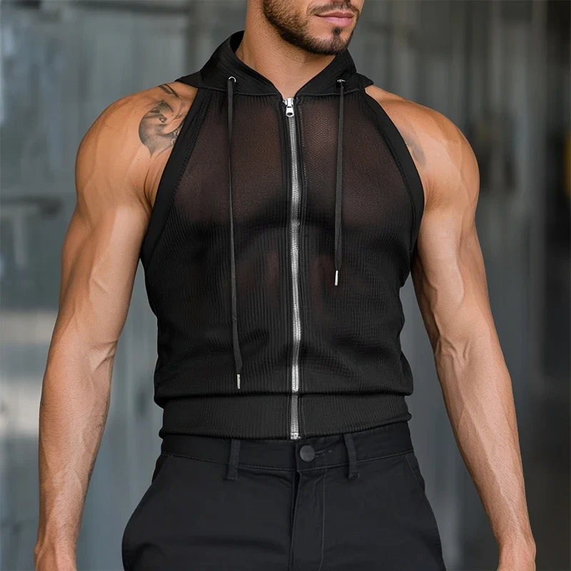 Herren Oberteil Ärmellos Tank Top Sexy Shirt Clubwear Muskel T-Shirt Unterhemd