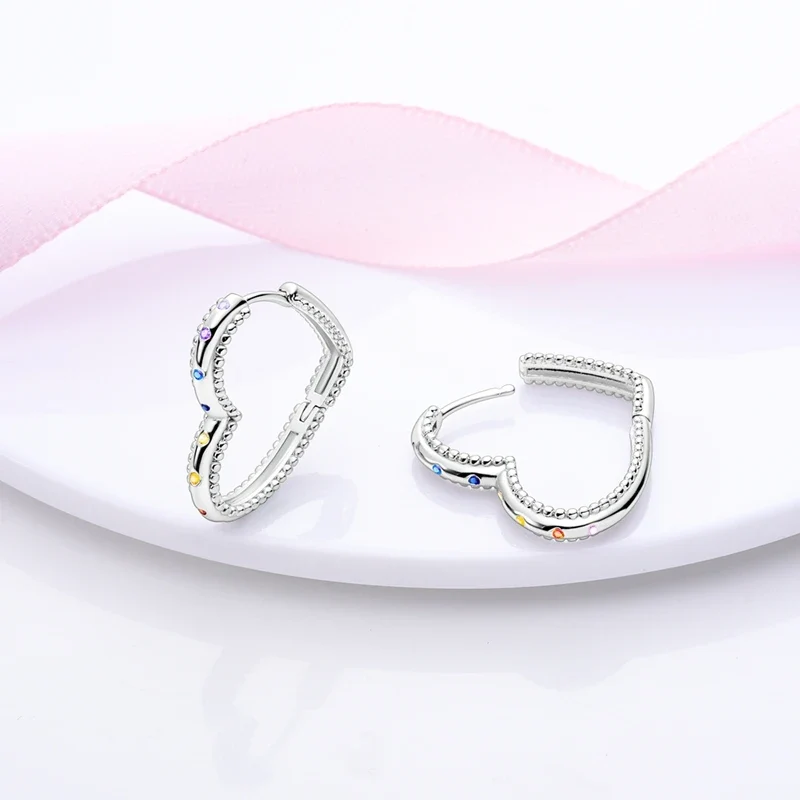 Creolen 925 Silber Ohrringe Zirkonia | Hypoallergen | Luxus Ohrstecker Geschenk