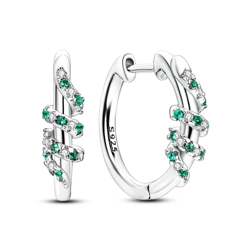 Creolen 925 Silber Ohrringe Zirkonia | Hypoallergen | Luxus Ohrstecker Geschenk