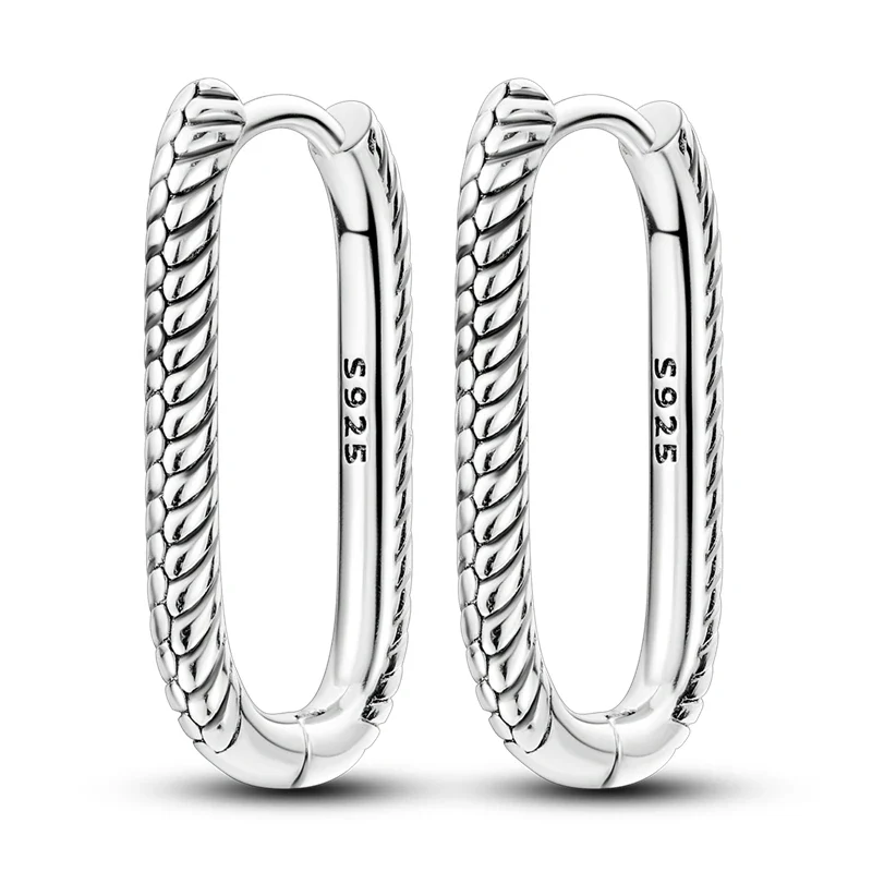 Creolen 925 Silber Ohrringe Zirkonia | Hypoallergen | Luxus Ohrstecker Geschenk