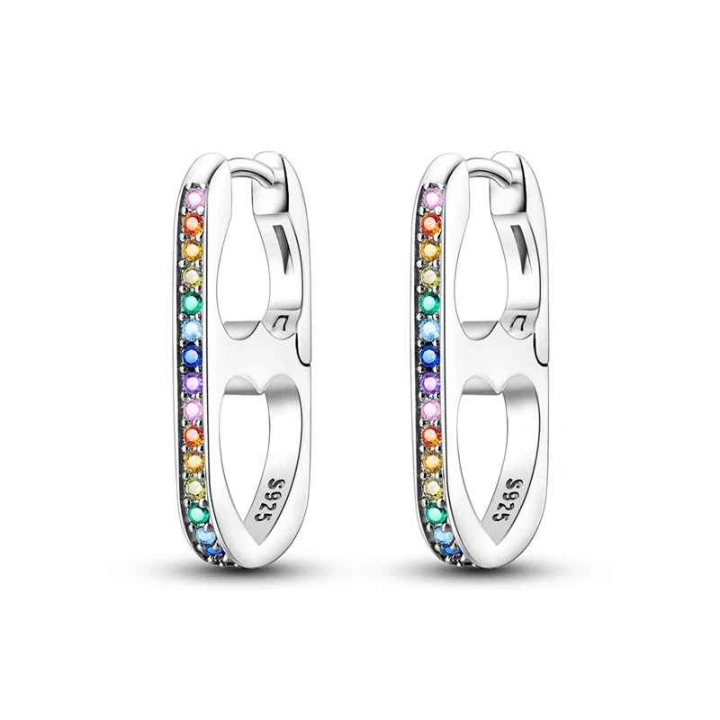 Creolen 925 Silber Ohrringe Zirkonia | Hypoallergen | Luxus Ohrstecker Geschenk