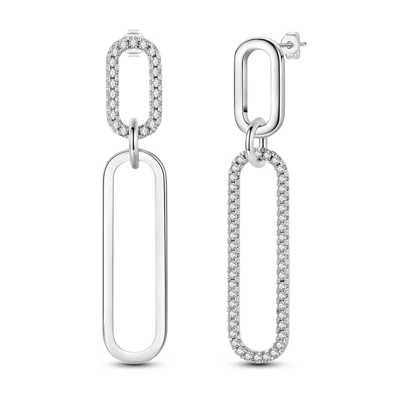 Creolen 925 Silber Ohrringe Zirkonia | Hypoallergen | Luxus Ohrstecker Geschenk