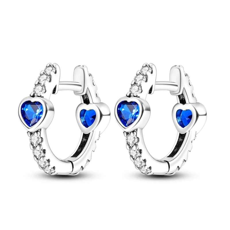Creolen 925 Silber Ohrringe Zirkonia | Hypoallergen | Luxus Ohrstecker Geschenk
