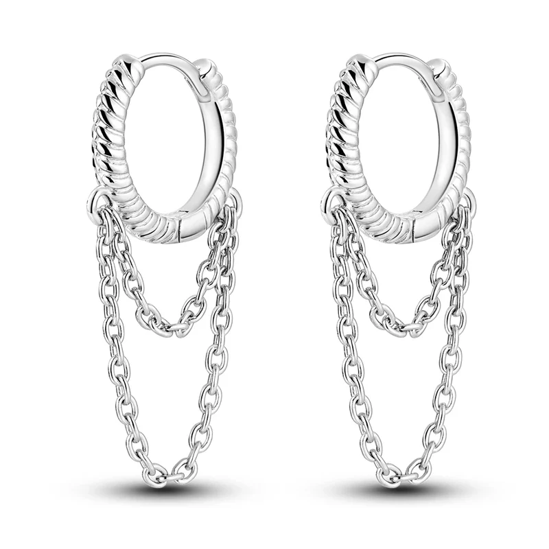 Creolen 925 Silber Ohrringe Zirkonia | Hypoallergen | Luxus Ohrstecker Geschenk